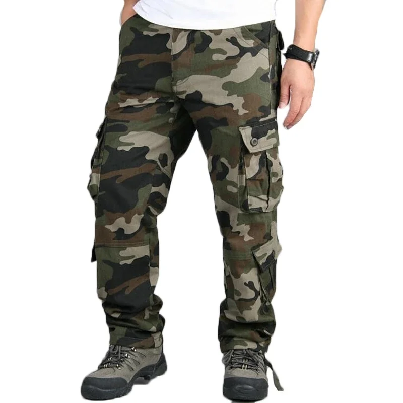 

Брюки-карго мужские камуфляжные, повседневные брюки в стиле хип-хоп, джоггеры, уличная одежда, военные тактические брюки со множеством карманов