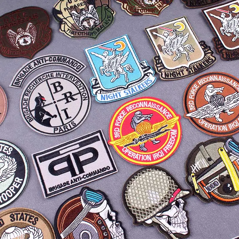 

Military Patch Embroidered Patches For Clothing Army Stripes Iron On Patches On Clothes DIY Tactical Badges On Backpack Decor