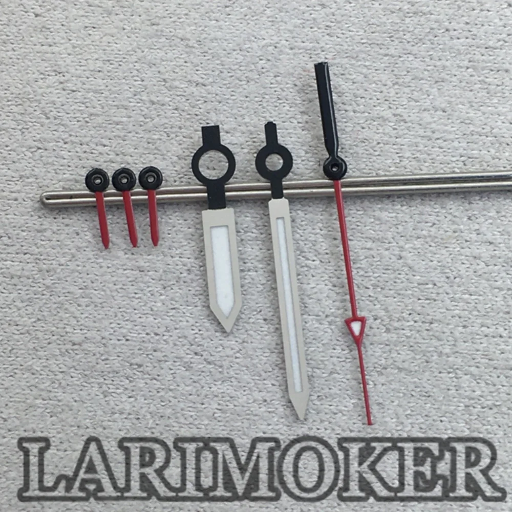LARIMOKER черные красные белые серебряные аксессуары для часов 6-контактные стрелки