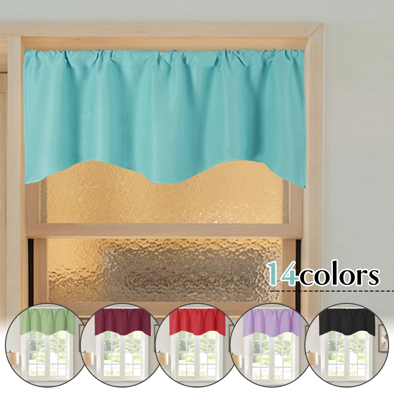 

Nordic Short Curtain Solid Color Ruffle Lace Curtain for Living Room Bedroom Window Decor Cabinet Door Cafe Kitchen Valance