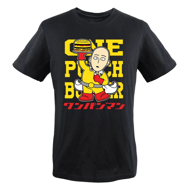 

Summer Fashion Anime Mens Tshirts One Punch Man Graphic Saitama Mangas Tops Tees Cotton camisa masculina Fashion camisetas