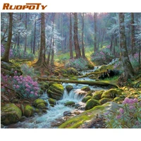ruopoty 60x75cm painting by numbers on canvas number painting forest scenery diy paint by numbers for adults crafts home decor