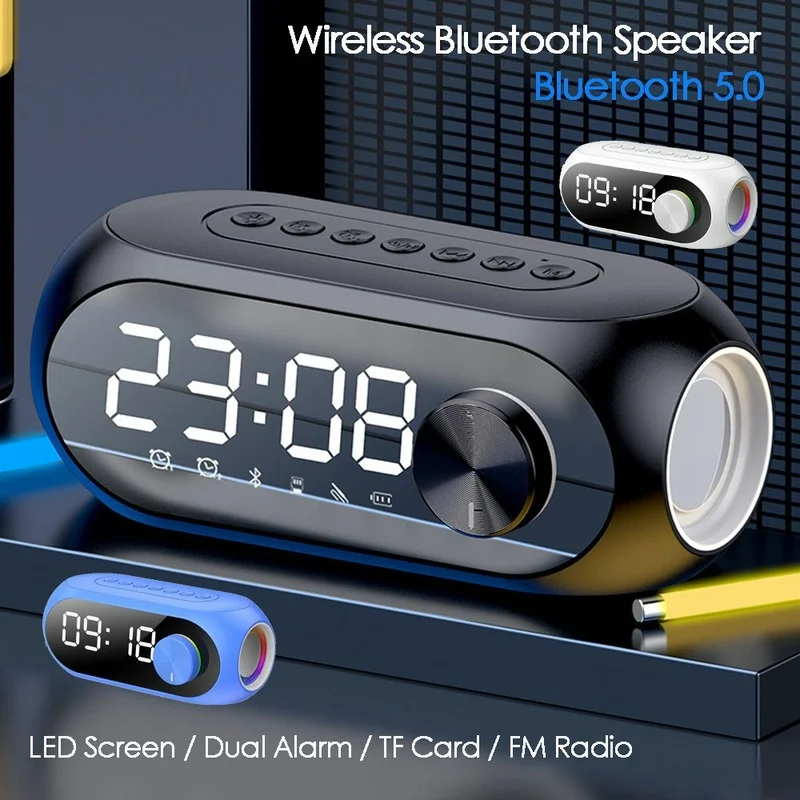 

Беспроводная Bluetooth-Колонка S8, Hd светодиодный дисплей, многофункциональная стерео-колонка с басами, s Wekker, Fm-радио, Tf-карта, Aux, музыкальная муз...