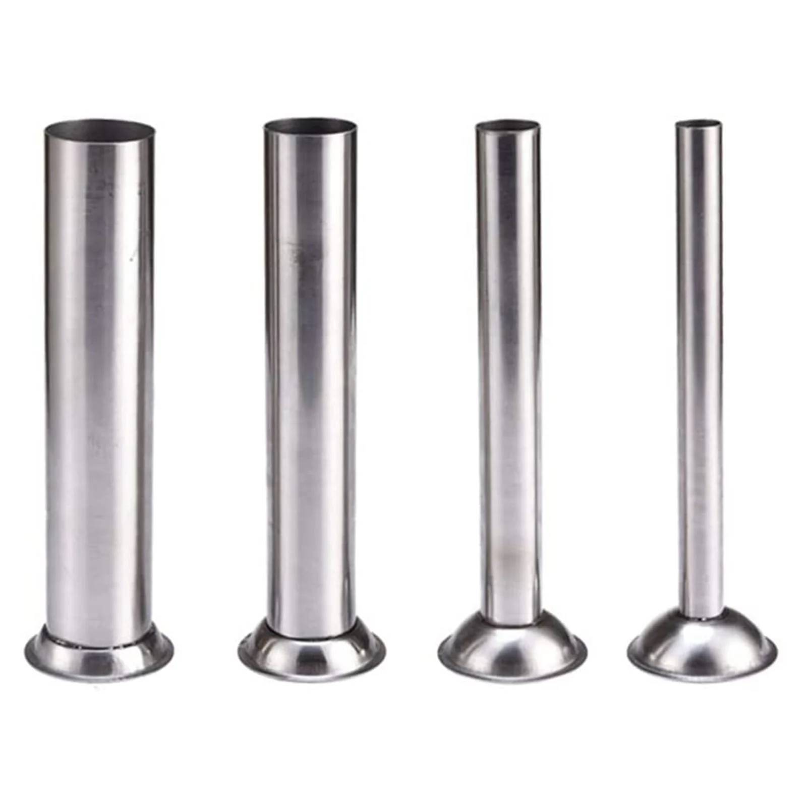 

4pcs Sausage Stuffer Tubes Stainless Steel Grinder Stuffer Filling Tubes For Sausage Stuffling 1.5cm, 2.2cm, 3.1cm, 3.8cm