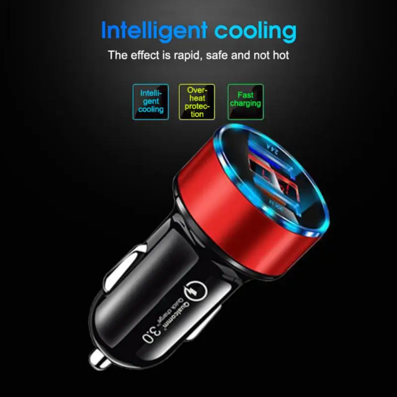 

Автомобильное зарядное устройство с двумя USB-портами, 12-24 В