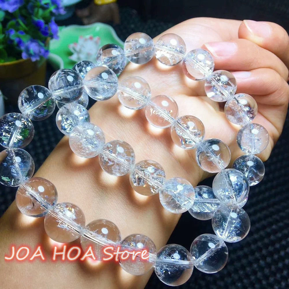 

Высококачественный натуральный прозрачный белый браслет с кристаллами, модный мужской и женский браслет с одним кольцом, изысканная бижутерия