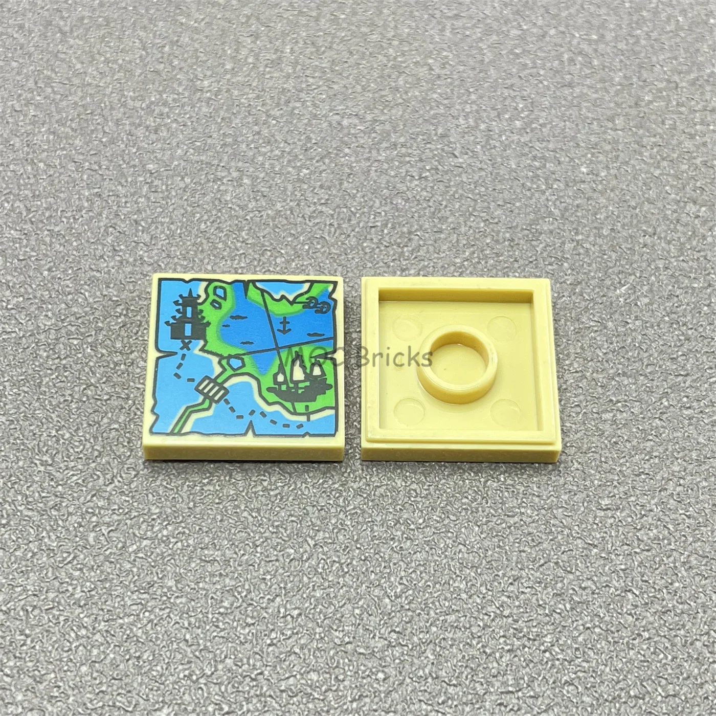 20 шт./лот MOC brick Карта сокровищ плитка 2X2 конструктор Discover The World совместимый с