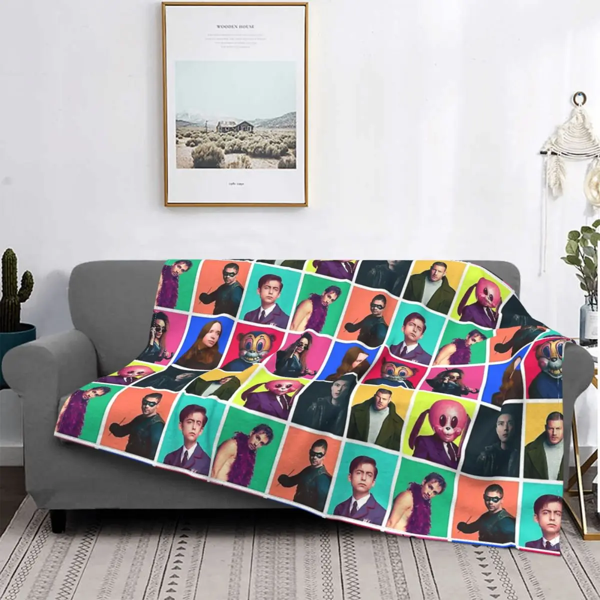 

Зонт Академия TV одеяло Фланелевое весна осень коллаж с персонажами теплые Пледы для зимнего постельного белья