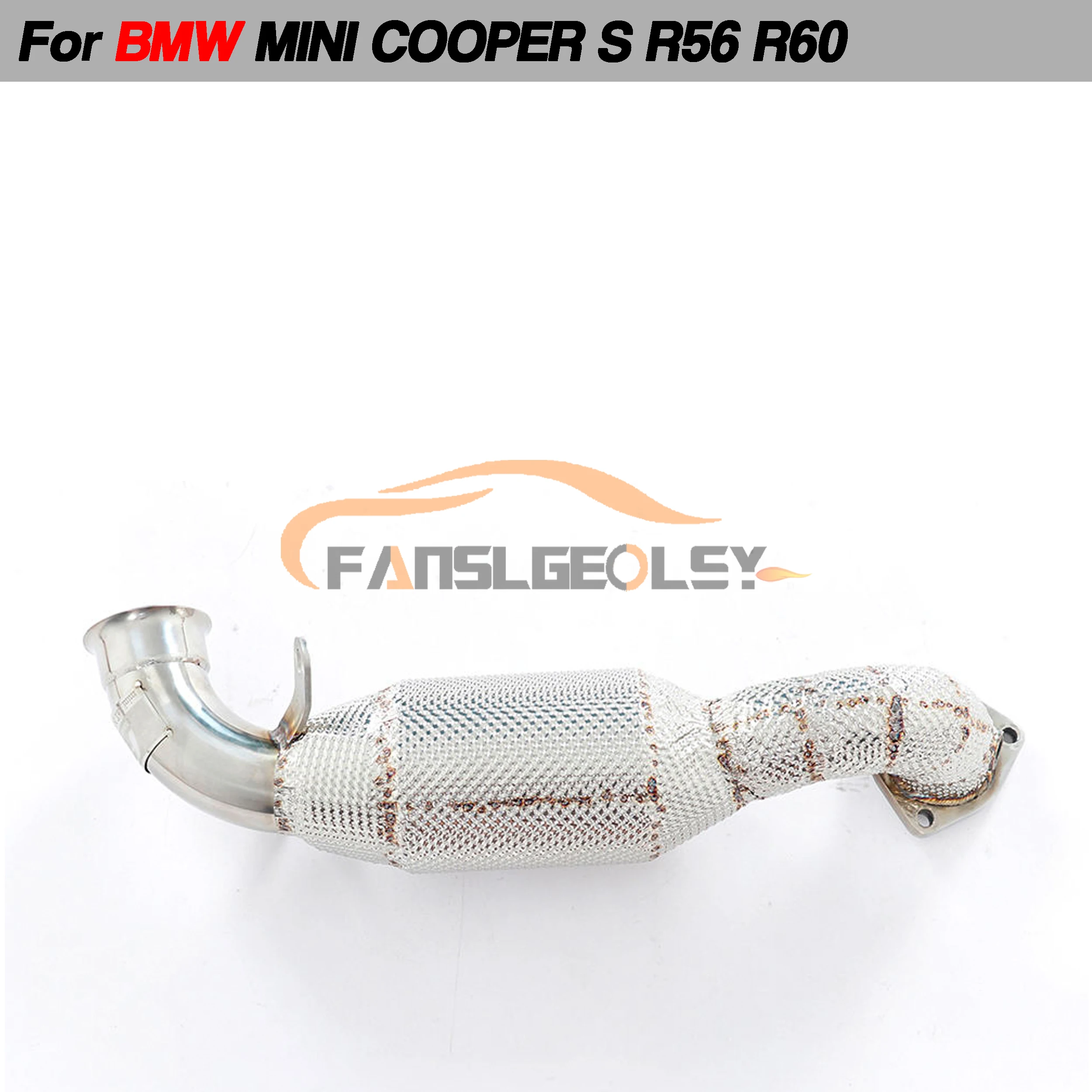 Для BMW MINI COOPER S R56 R60 стальная выхлопная труба с тепловой щиткой и каталитическим
