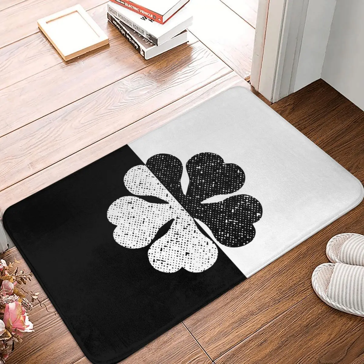 

Black Clover Asta Anime Anti-Slip Doormat Kitchen Mat Logo Balcony Carpet Entrance Door Rug Bedroom Decor