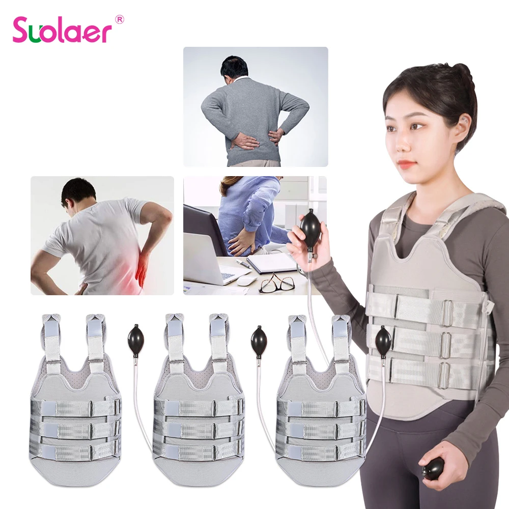 

Unisex Adjustable Lumbar Spine Fixation Brace Back Support Cervical Fixer Post Surgery Medical Rehabilitation Physiotherapy Tool