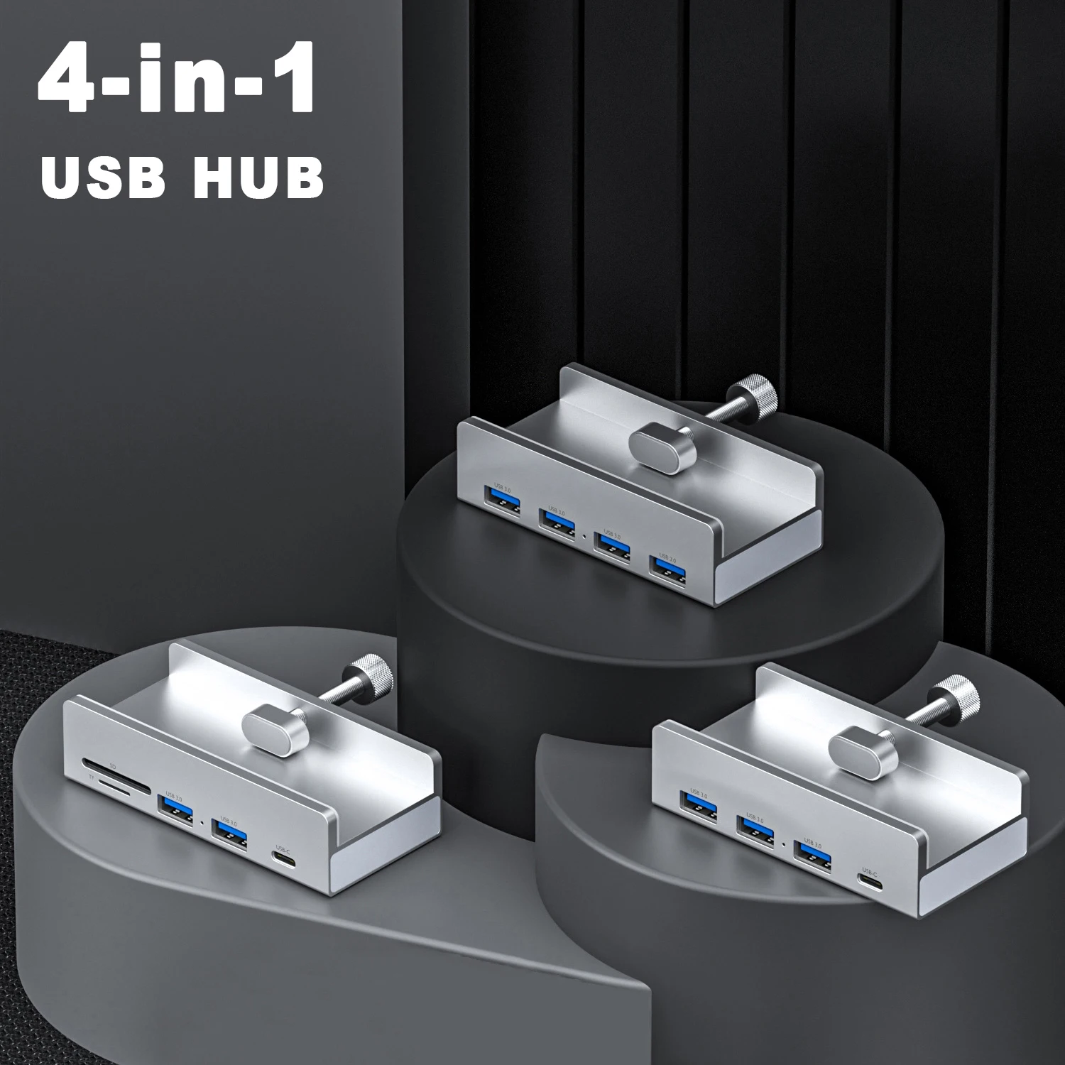 

USB 3,0 док-станция из алюминиевого сплава, 4 USB-порта