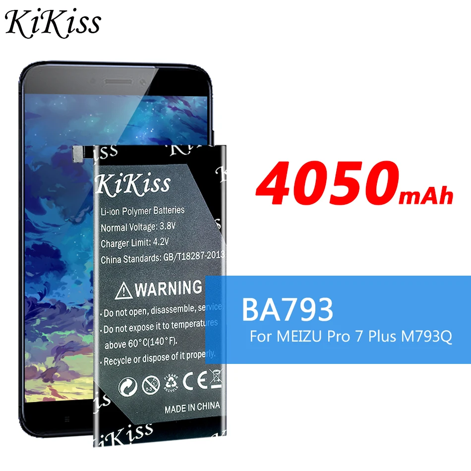 

BA793 Battery for Meizu Pro 7 Plus 7Plus M793Q M793M M793H Mobile Phone 4050mAh Mobile Phone Batteries + Free Tools