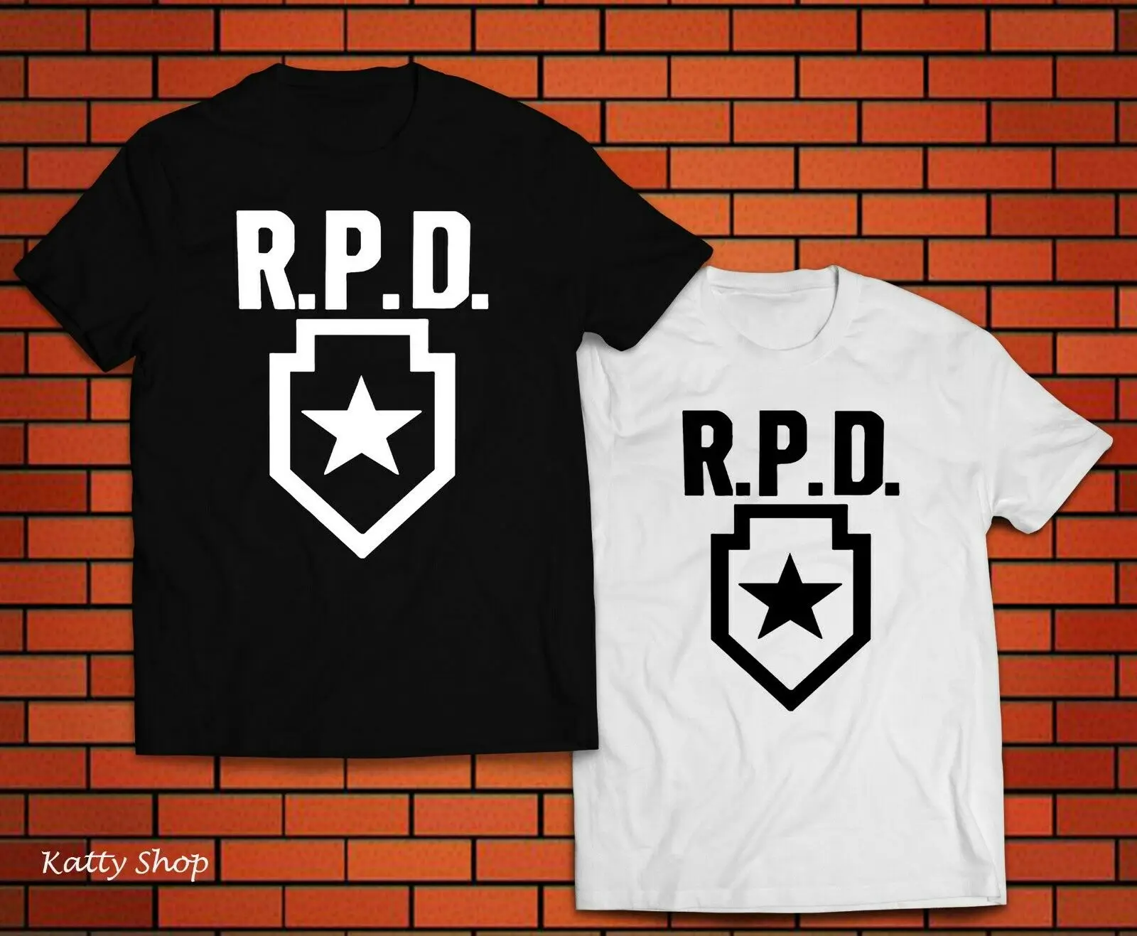 

New Design RPD Racoon Police Logo Black White T-Shirt Variations