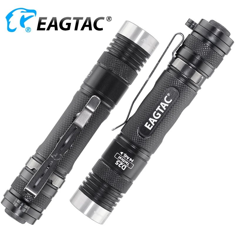 EAGTAC D25LC2 Тактический светодиодный фонарик 1374 люмен 2xCR123A 18650 Карманный фонарь с аккумулятором Хвостовой стробоскоп Тактический фонарь для охоты и рыбалки (art.: 3920ceba28ec5) - 3920ceba28ec5