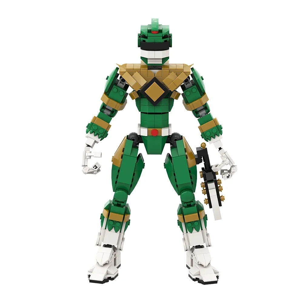 Серия фильмов Green Power Rangersed Строительный блок MOC Экзоскелет Меха Рейнджер Робот