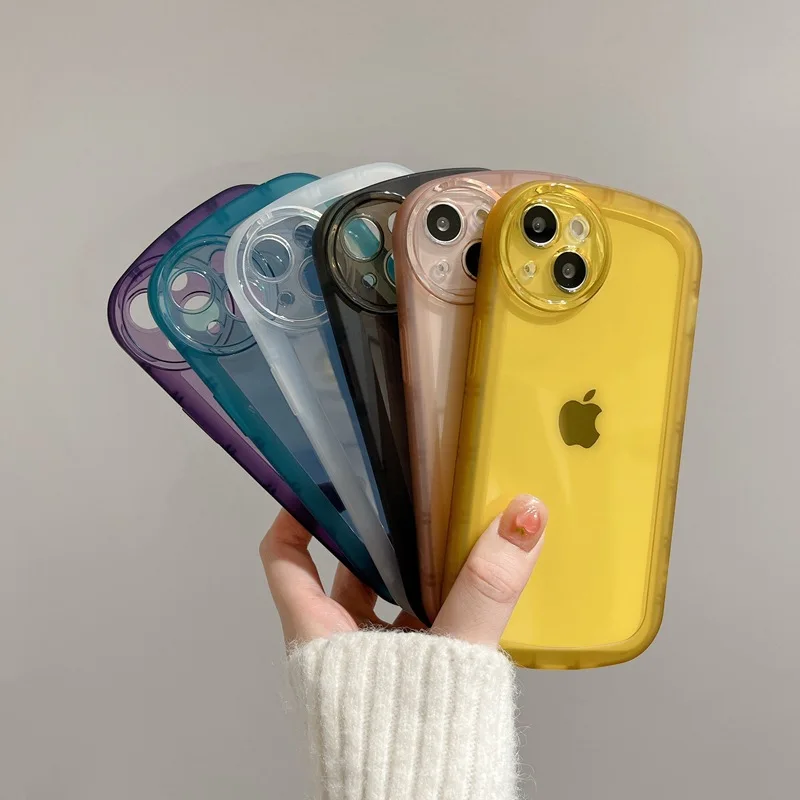 Simple Pure Color Big Eyes Drop Resistant Phone Case For iphone14 13 12 11 Pro Max XS X XR 7 8 Plus Fashion New Products