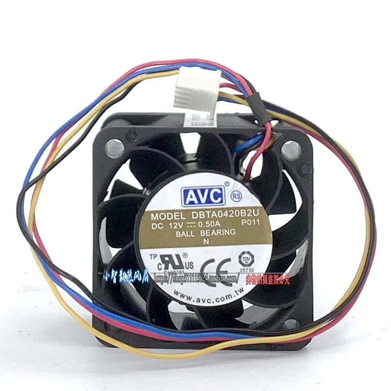 4-проводной вентилятор охлаждения сервера AVC DBTA0420B2U P011 DC 12 В 0,50 а 40x40x20 мм