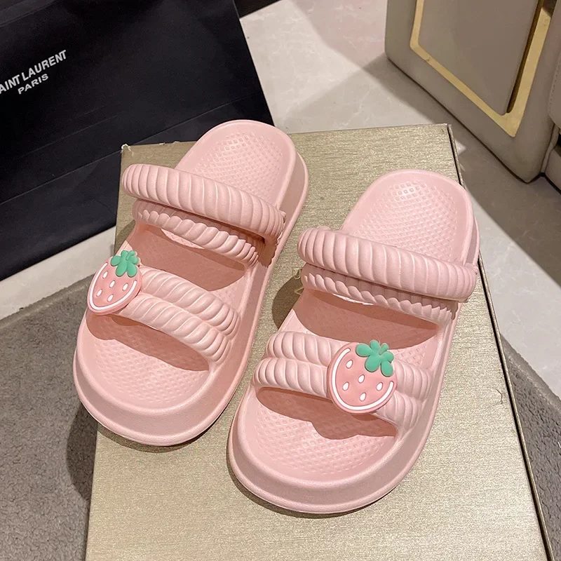 Сандалии женские для дома мягкая нескользящая подошва летние тапочки пляжные