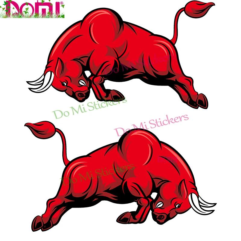 

Cartoon Angry Bull Motorcycle Car Stickers Racing Laptop Helmet Trunk Wall Vinyl Car Sticker Die-Cut Waterproof PVC