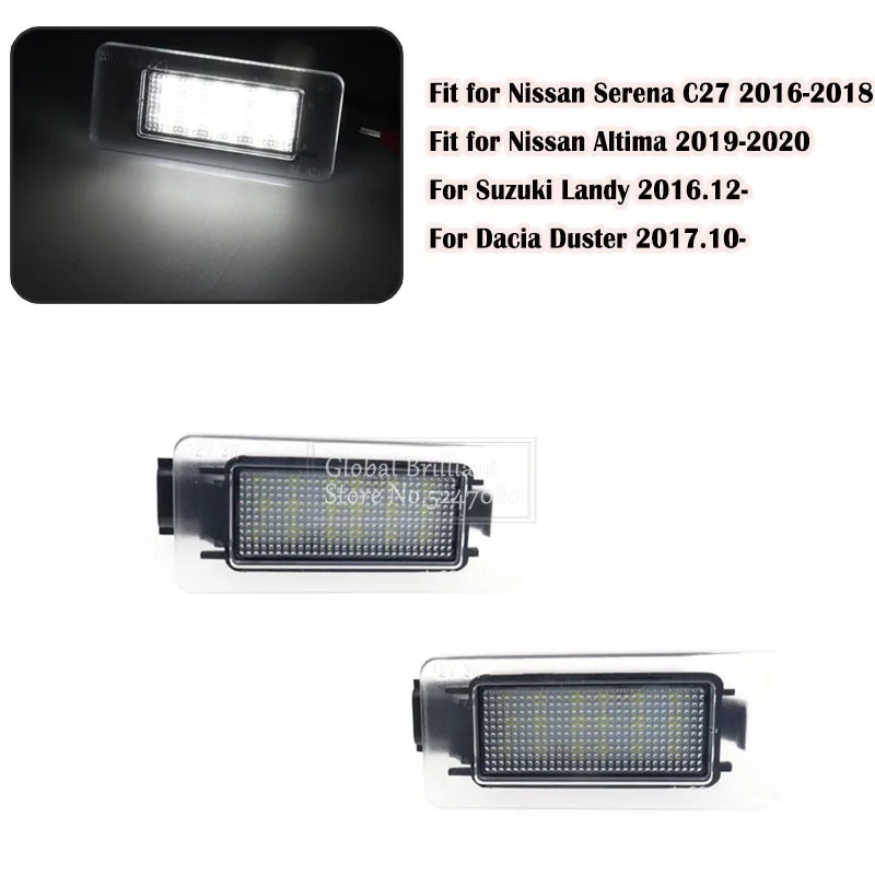 

Лампы для номерного знака с 18 светодиосветодиодный, 2 шт., белые, Стайлинг автомобиля для Nissan Серена C27 2016- Nissan Altima 2019-автомобильные аксессуар...