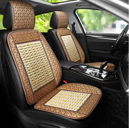 

The newbamboosheetcar seat cover is coolcomfortable, insolatedand not hot general carseat coverprotects the interior accessories