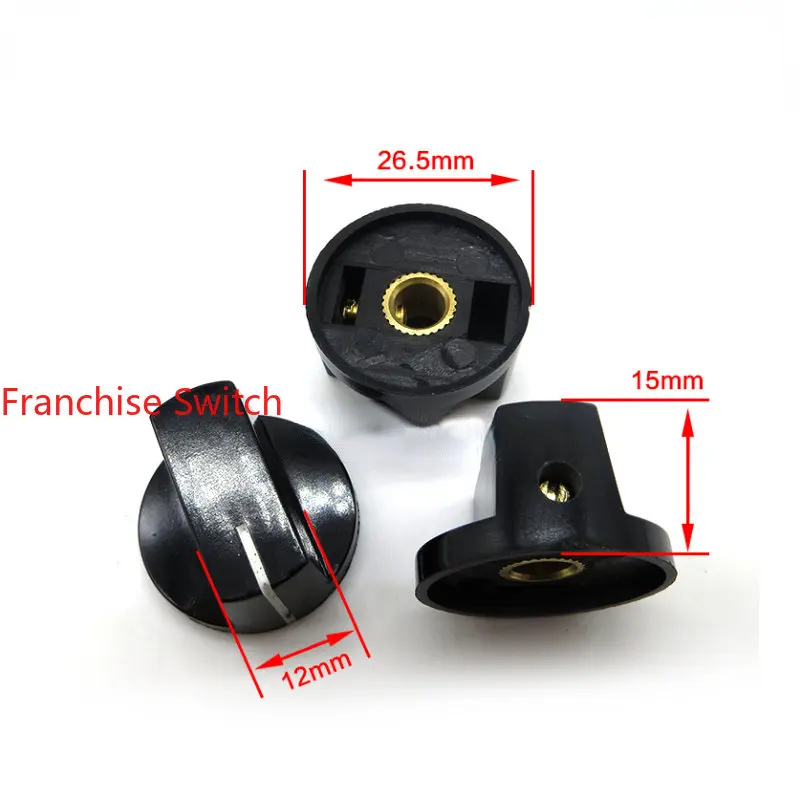 

10PCSSpot Slotted Knob Cap Potentiometer Switch Lock Screw Diameter 27mmx15mm Hole 6mm