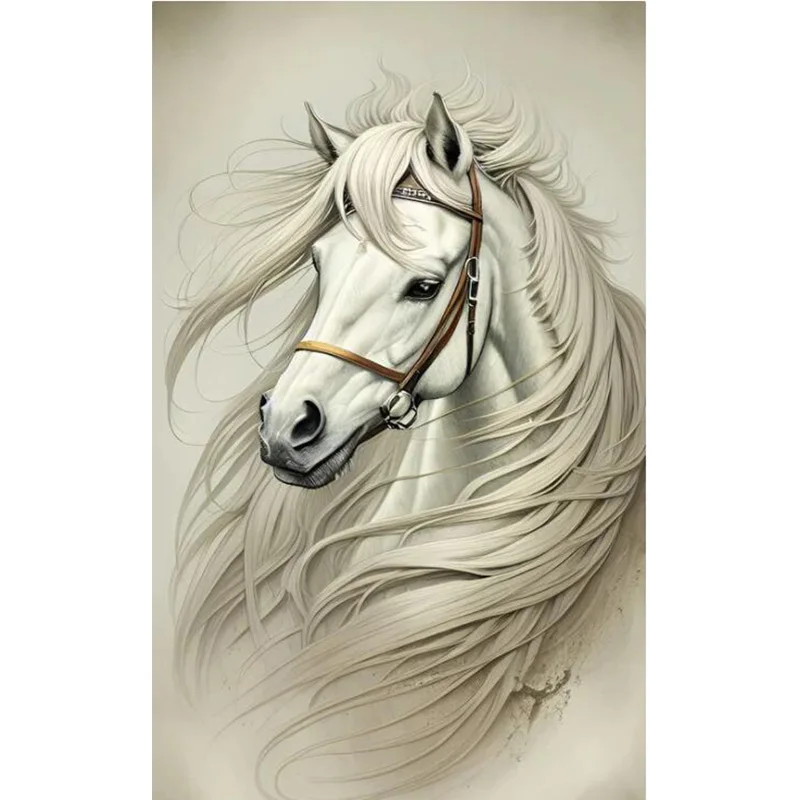 Набор для алмазной вышивки AB белый стальон настенное украшение