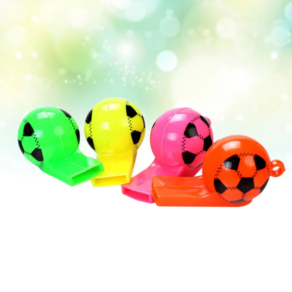 

24pcs Special Football Cheerleading Whistles Outdoor Activity Whistles Colorful Whistles for Referees