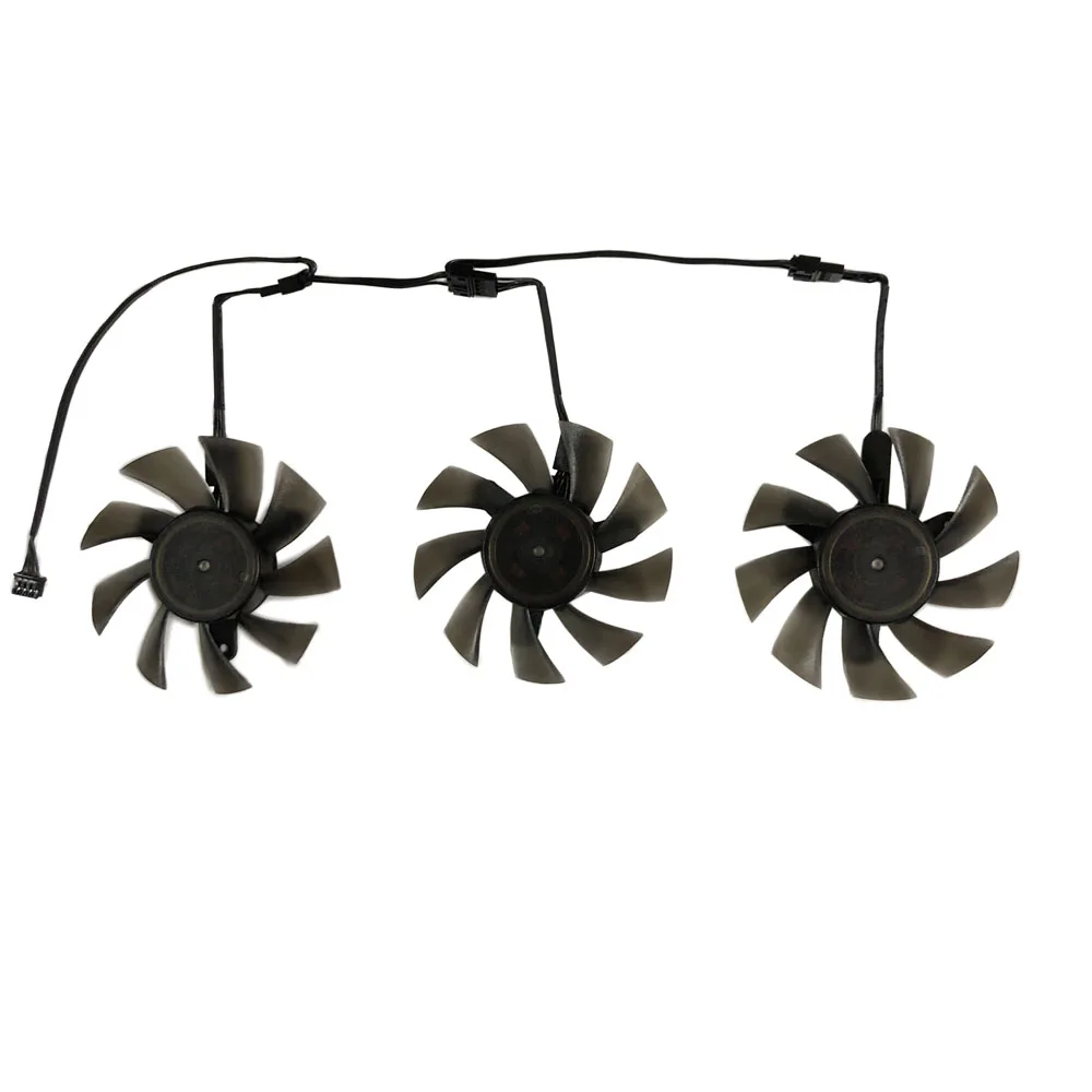 Охлаждающий вентилятор для видеокарт,GA81S2U,4 контакта, 75 мм, для Powercolor Red Devil RX 480 8 ГБ,для Powercolor Red Devil RX570 4 Гб, графическая карта, замена GA81B2U, 3 шт./комплект