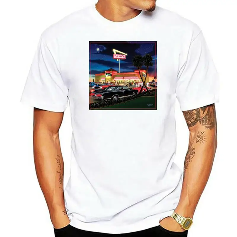 

9446A In N Out Burger Las Vegas Black 100% Cotton T-Shirt Sz 2Xl Xxl New Trends Tee Shirt