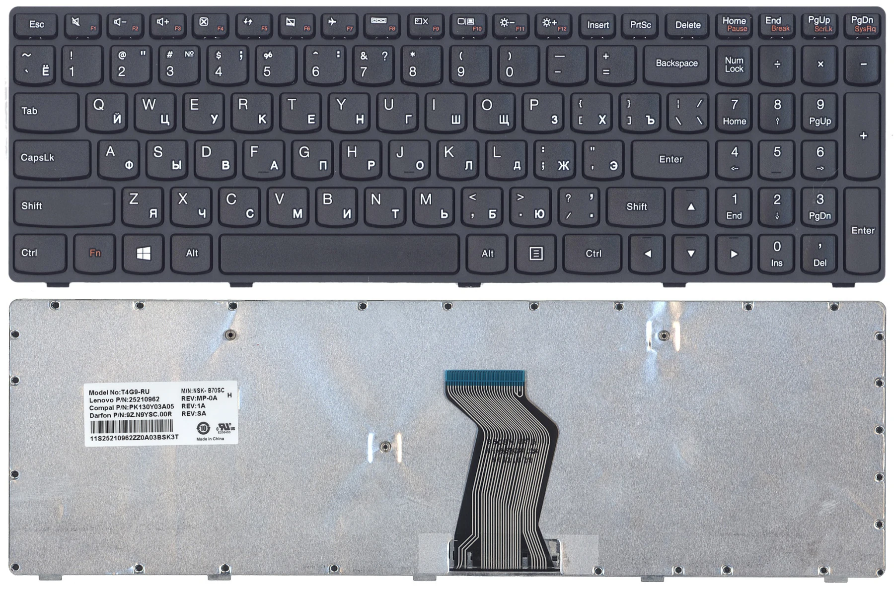 Клавиатура для Lenovo G500 черная с черной рамкой версия 1 | Компьютеры и офис