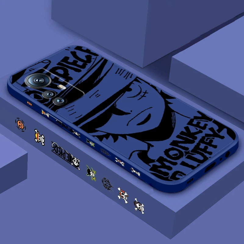 Японская Слитная жидкая левая веревка Luffy Art Для Xiaomi Mi 14 13T 13 12T 12 11T 11i 11 A3 10T 10 9 Pro Lite