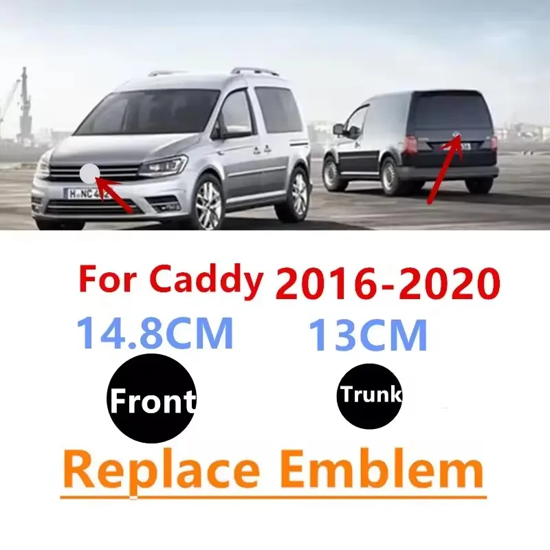 

2 шт./компл. подходит для volkswagen vw 2016-2020 Caddy 150 мм, эмблема передней решетки радиатора + 130 мм, эмблема задней крышки багажника, логотип автомобиля