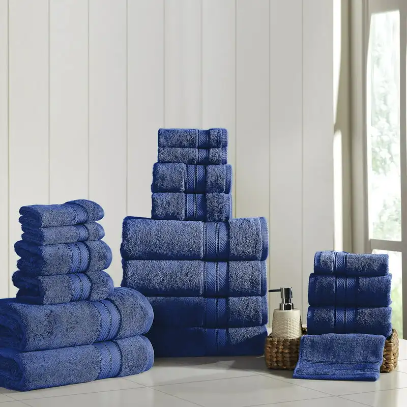 

Piece Cotton Bath Towel Set, Navy Blue face towels compressed towels microfiber towel beach towels golf towel minnie mouse wash