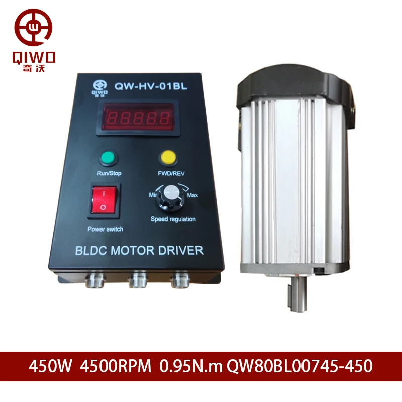 

Energy Saving MuteAdjustable Brushless Motor 450W 0.45kw For Industrial Machine 110V/220V 1N.M 4500RPM High Speed BLDC Motor