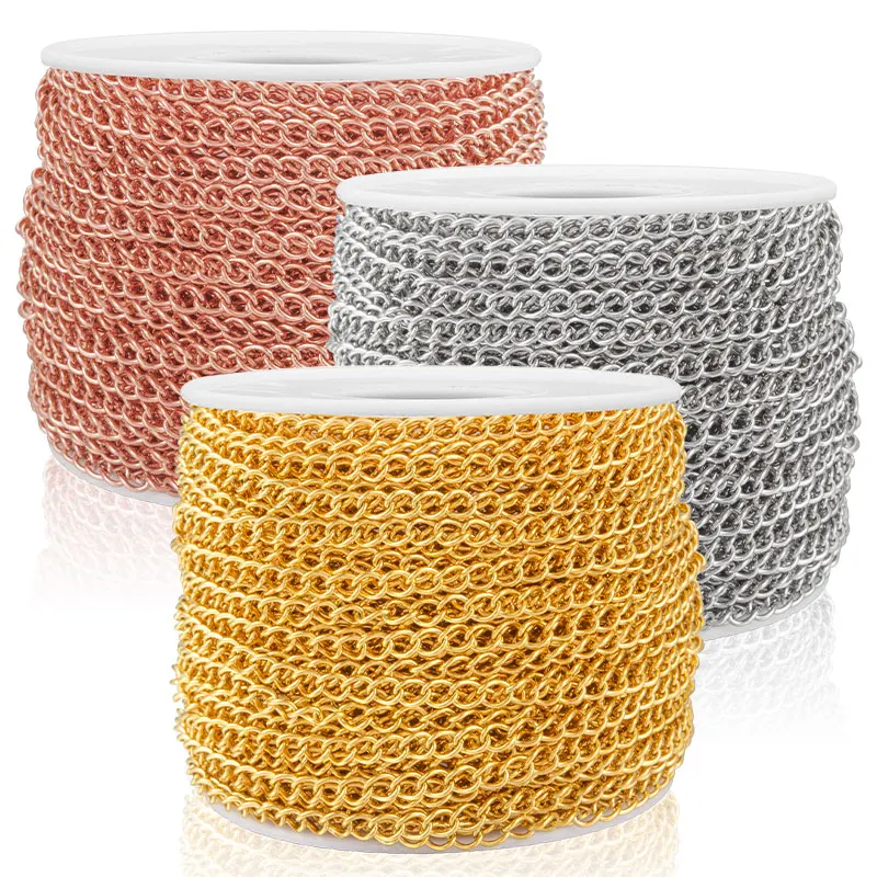 Stainless Steel Vacuum Plating Gold Extension Tail Chain Jewerly Making Supplies Accessorie DIY Necklace Bracelet Fashion Style