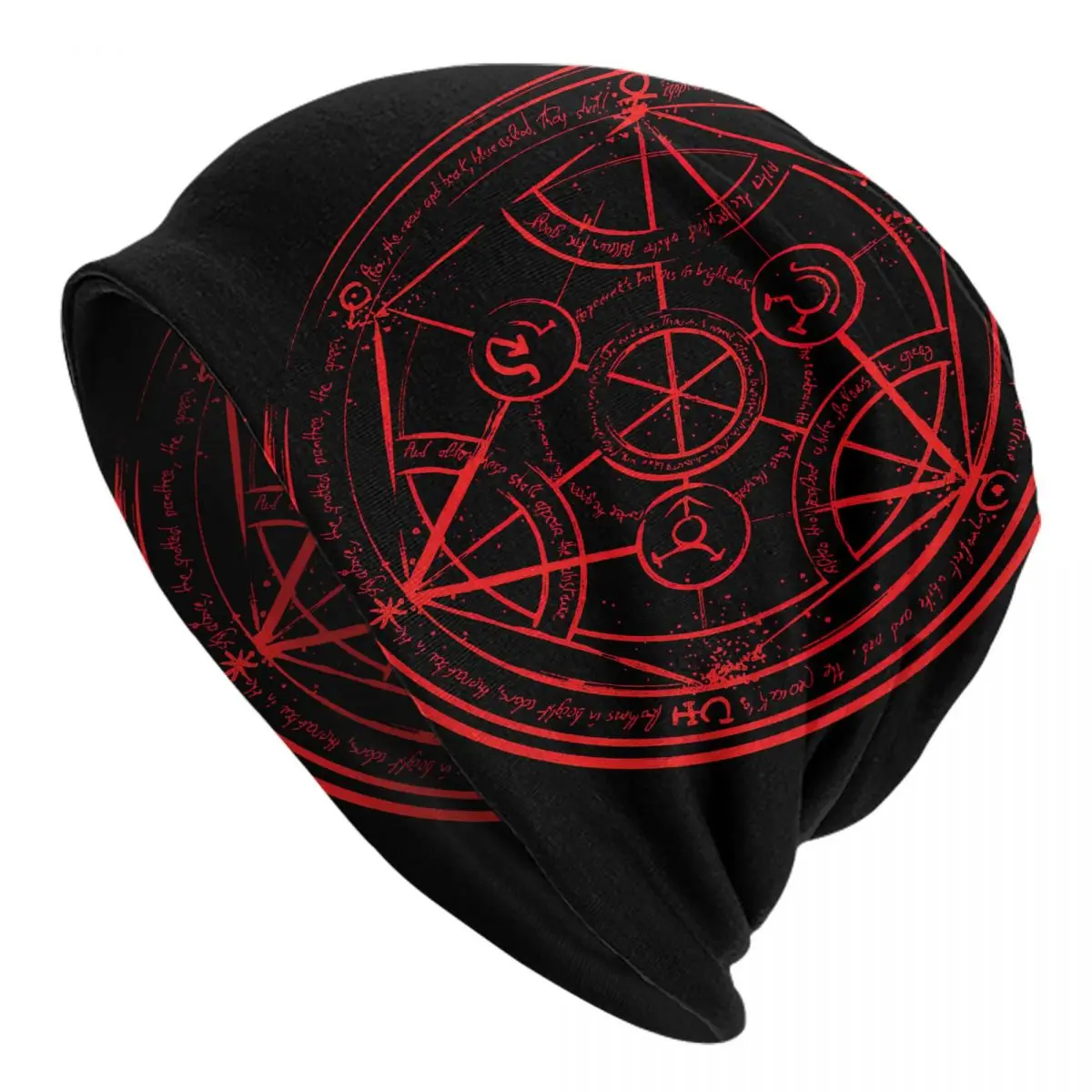 Transmutation Circle Full Metal Alchemist Adult Knit Hat Men's Women's Keep warm winter knitted hat