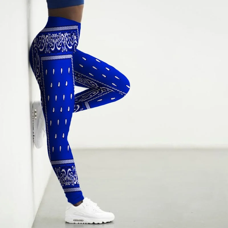 3D Bandana Pattern Printed Sport Leggings Women Yoga Pants Gym Clothing Femme Seamless Leggins for Female Leginsy Damskie