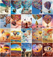 5d colorful diamond painting hot air balloon sky landscape diamond embroidery balloon cross stitch rhinestone mosaic home decor