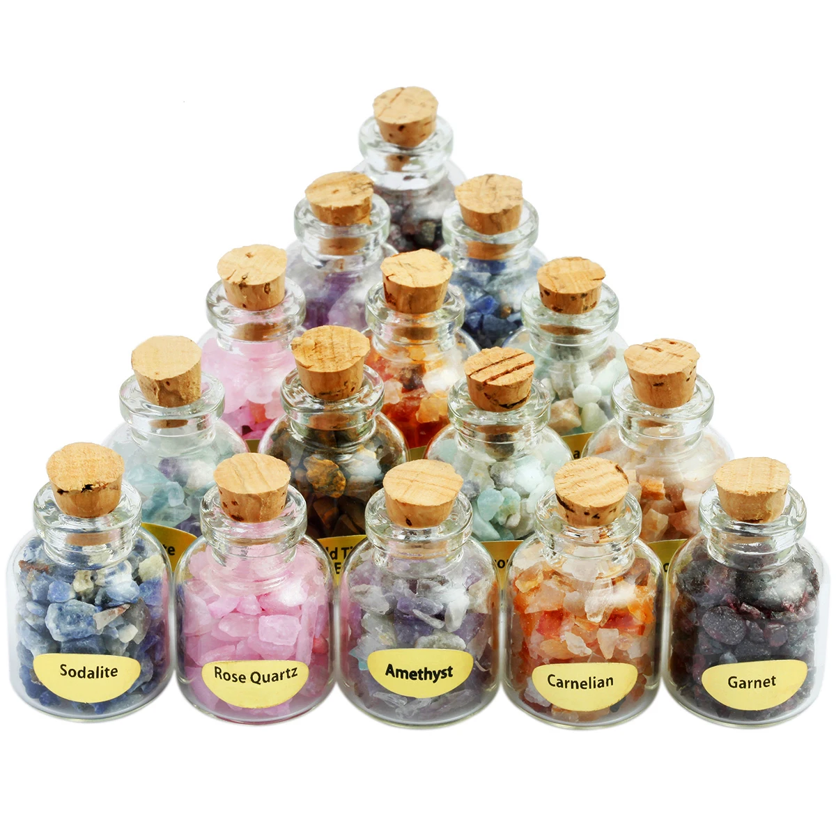 

9 Bottles Natural Amethyst Crystal Chips Minerals Gemstone Quartz Gravels Wishing Bottle Stone Crafts Gift Table Decor Ornaments