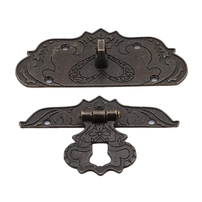 Бронзовая защелка для шкафа + Античный китайский старый замок аксессуары мебели