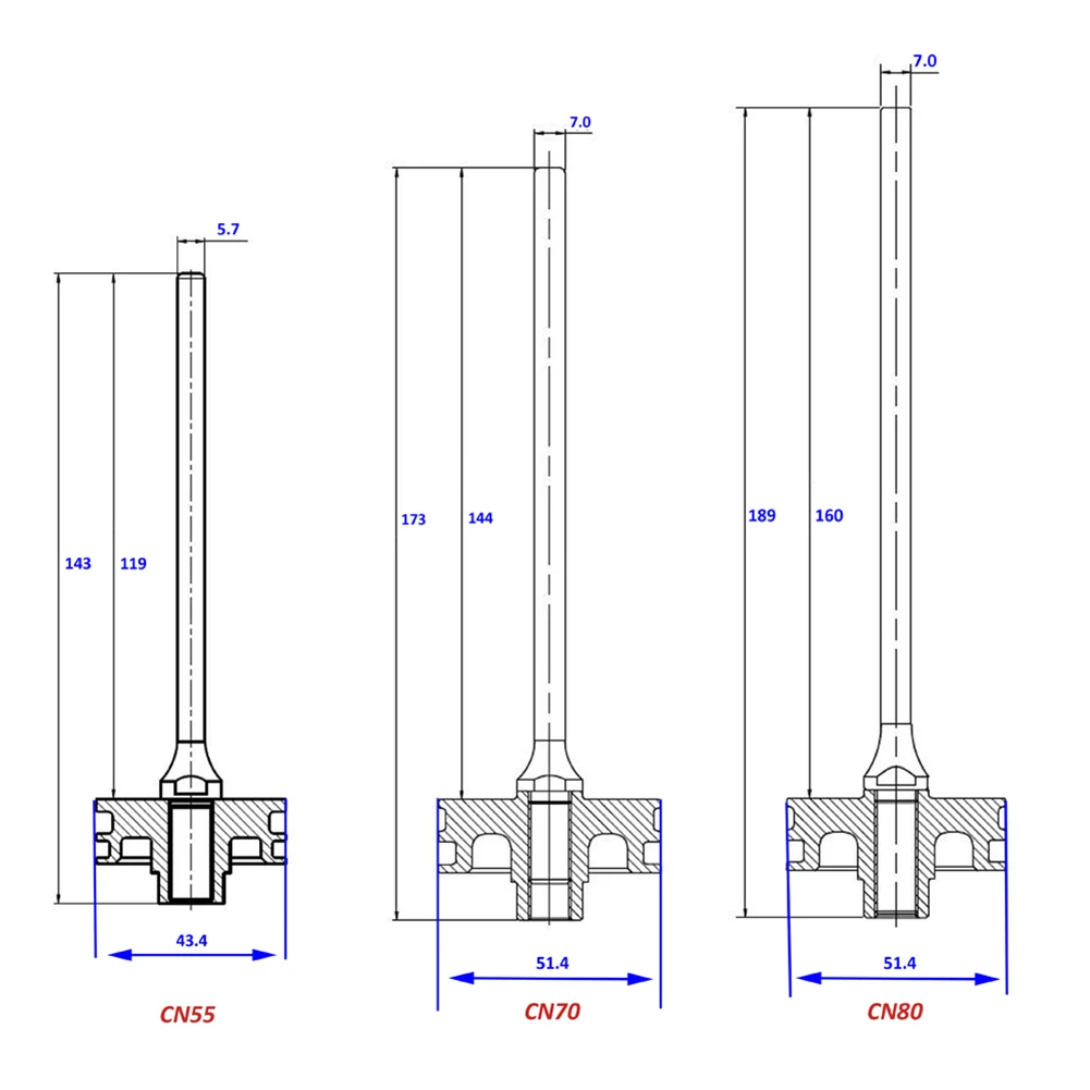 

1pcs Coil Nailer Spare Parts Piston Driver Unit For CN55 CN70 CN80 Aftermarket Coil Nailer Spare Parts 143/173/189mm
