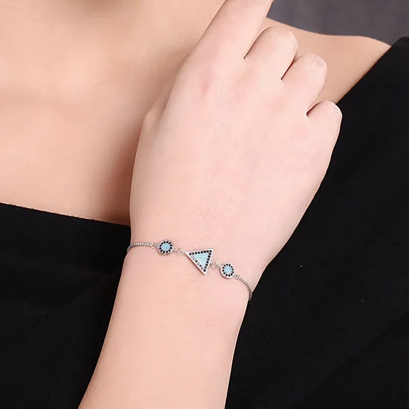 TONGZHE браслет-подвеска для мужчин и женщин стерлинговое серебро 925 пробы синий