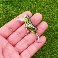 4pcsset insect bionic fishing lure 45mm grasshopper minnow hard baits squid artificial swimbaits bass carp pike fishing tackle