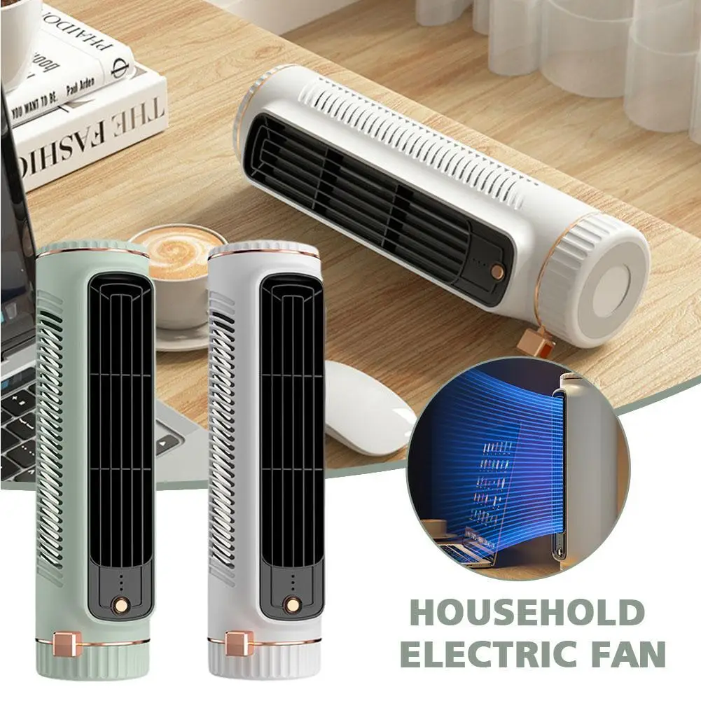 

Portable Desktop Tower Cooling Fan Mini Air Conditioner Fan USB Rechargeable Air Cooler Fan Home Office Leafless Electric Fan