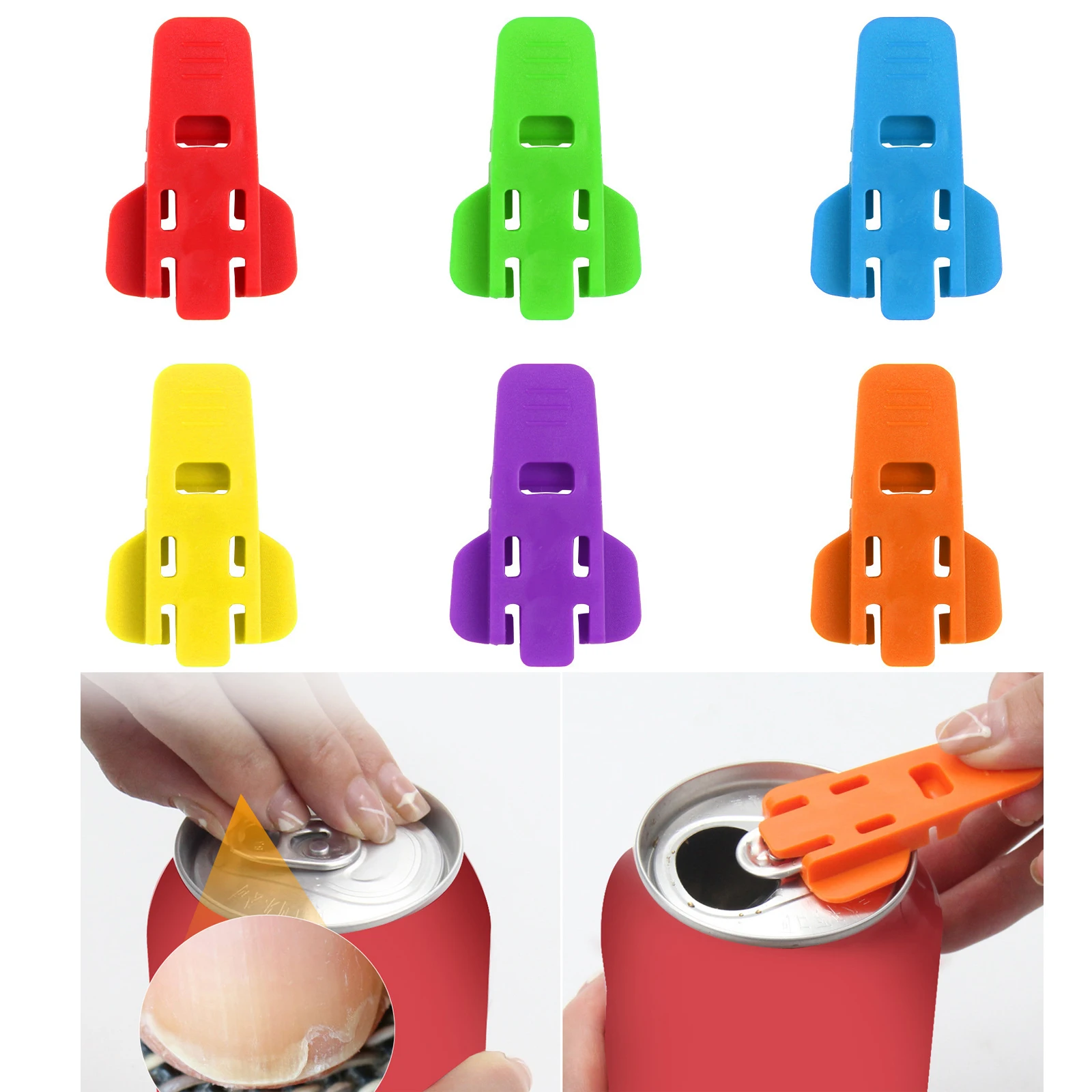 

12pcs Cola Beverage Can Opener Easy Can Opener Portable Bottle Opener Multi Function Kitchen Gadget Accessories
