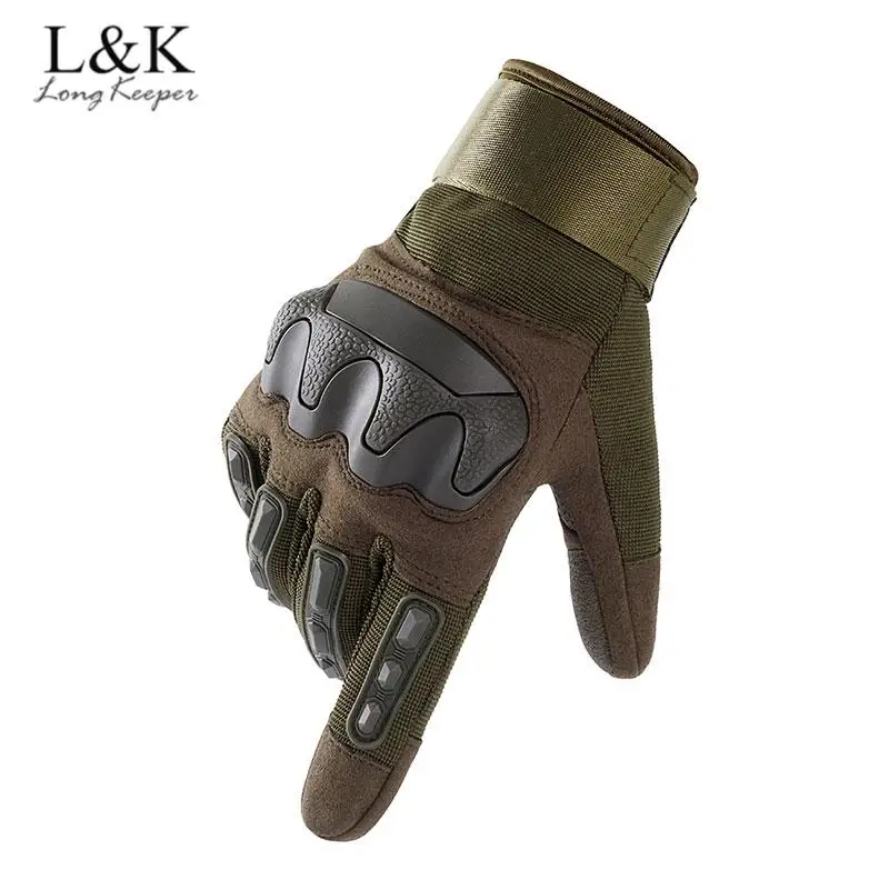 Training Gloves Men Gloves Touch Screen Tactical Full Finger Gloves Riding Outdoor Anti-Slip Sports Climbing Hunting Mittens
