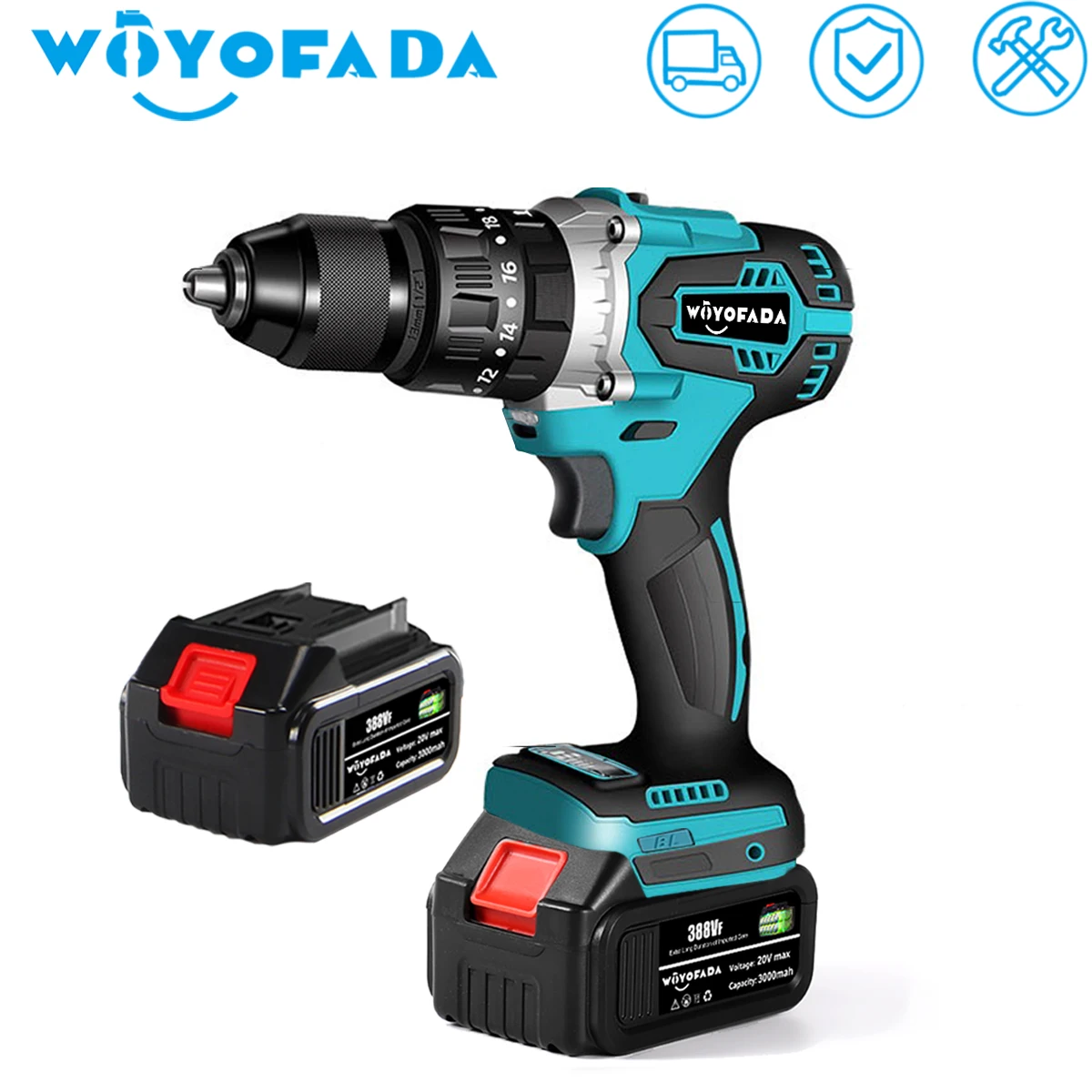 

18V 13mm cordless impact drill 18V 13mm brushless impact drill 18V impact drill 18V screwdriver drill with battery For makita