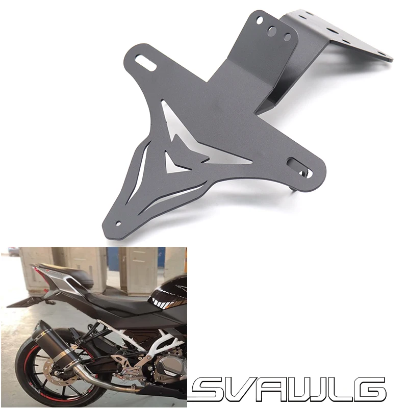 

New Black Motorcycle Adjustable License Plate Holder Mount Tail Rear Bracket For CFMOTO 250SR 250 SR